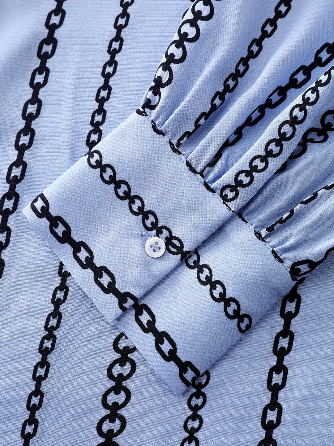Loop Striped Bow-Tie Neckline Blouse