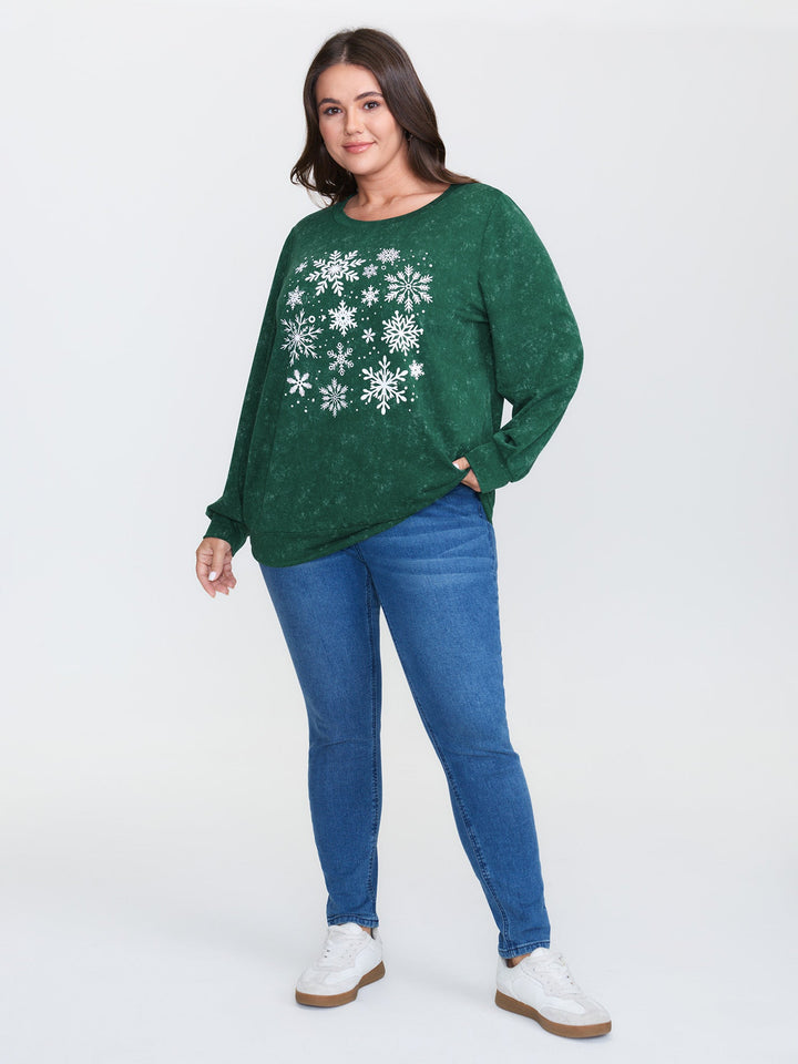 Holiday Cozy Print Sweatshirt
