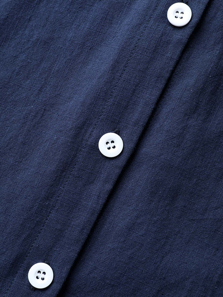 Cotton Collar Button Placket Blouse