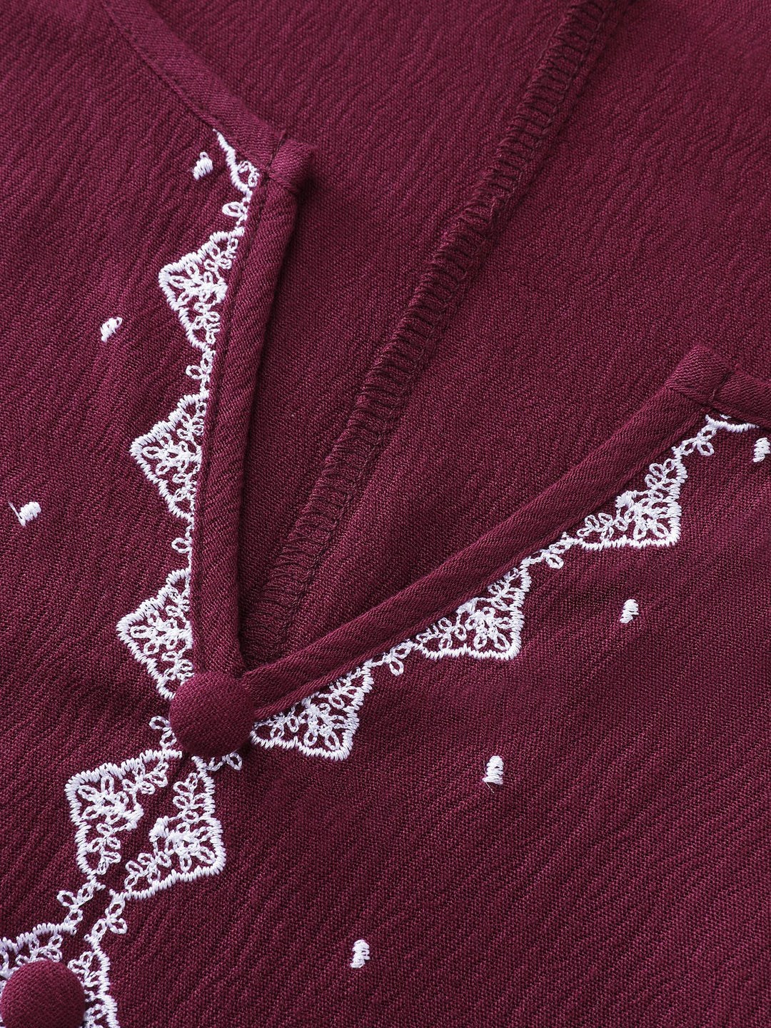 Geometric Print Cinched Flared Blouse