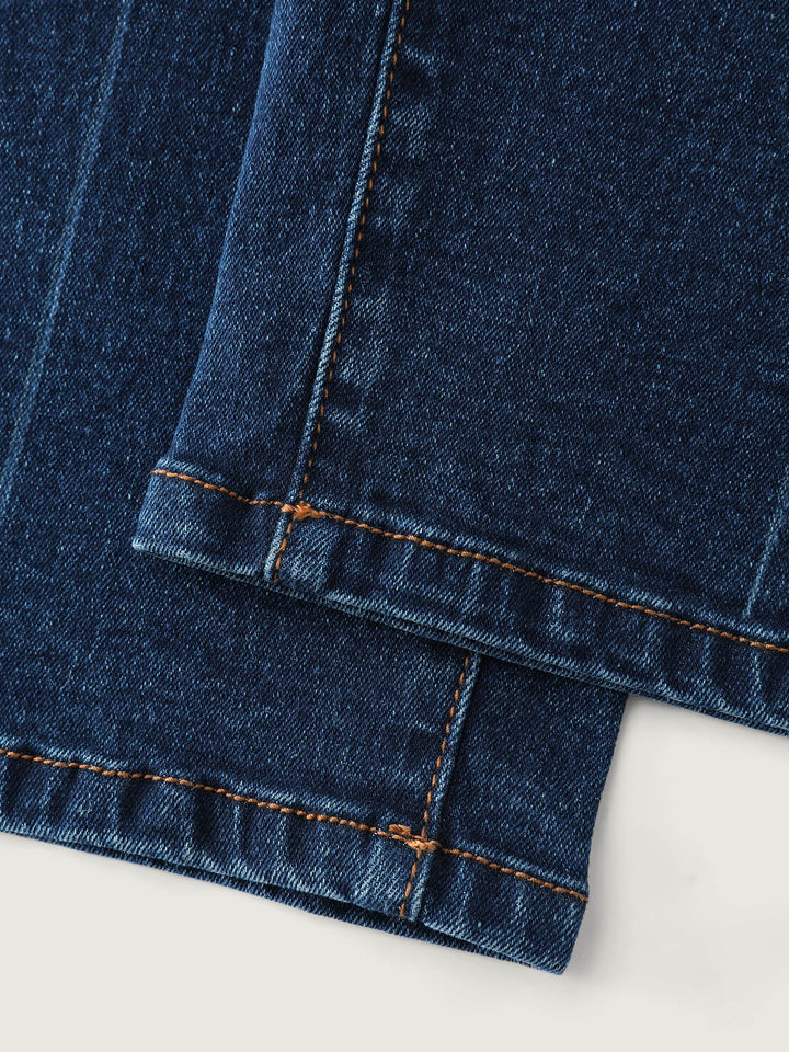 Stretchy Mid-Rise Boyfriend Jeans