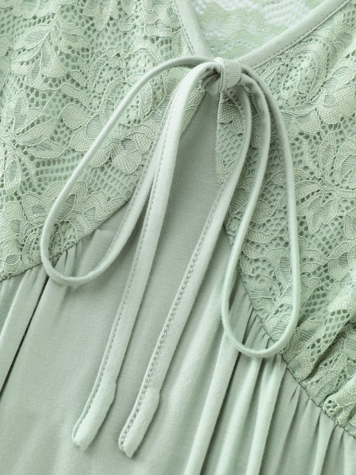 Tunic Waist-Tie Flowy Knit Top