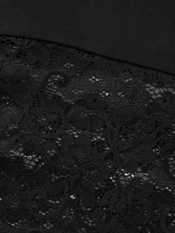 Sheer Lace Handkerchief Hem Midi Skirt