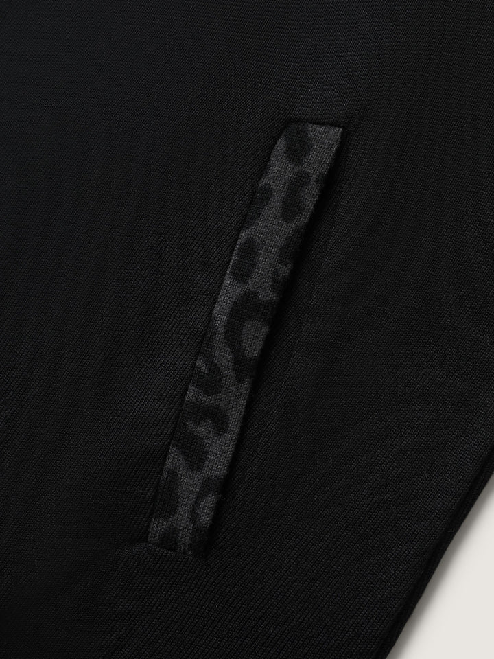 Leopard Print Spliced Pockets Sweatshirt