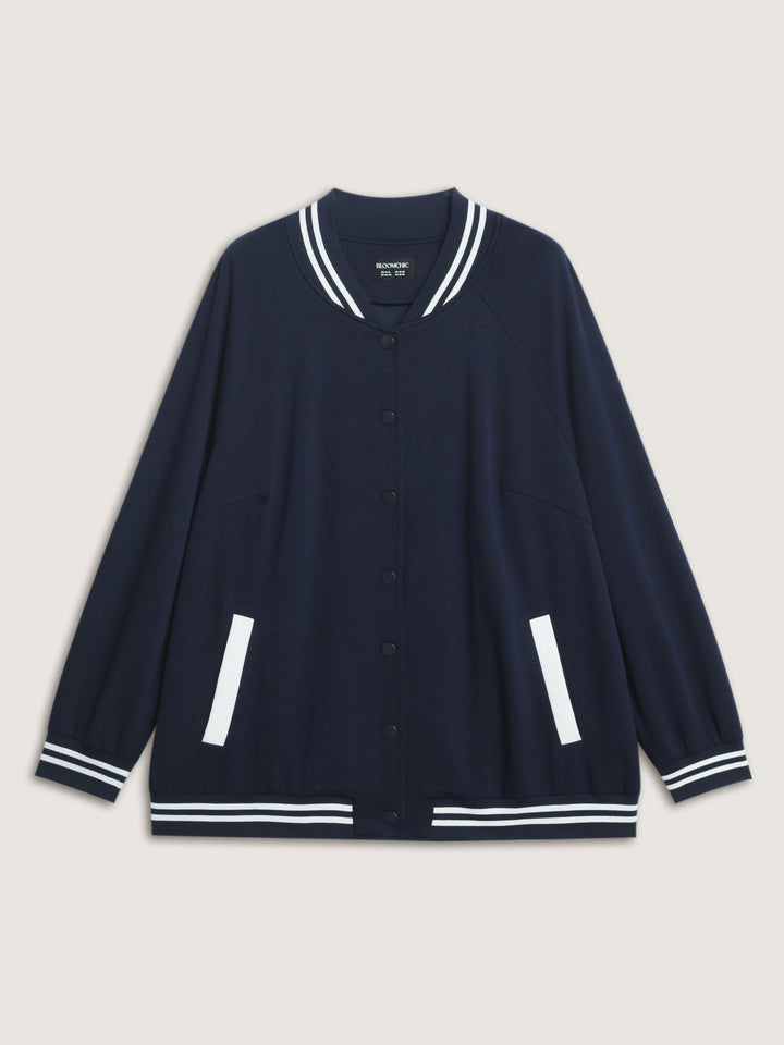 Supersoft Color Contrast Bomber Jacket