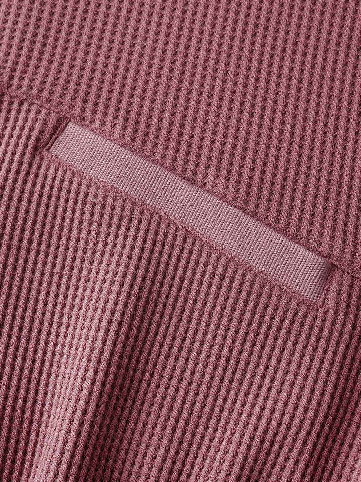 Waffle Weave Blend Pockets Jacket