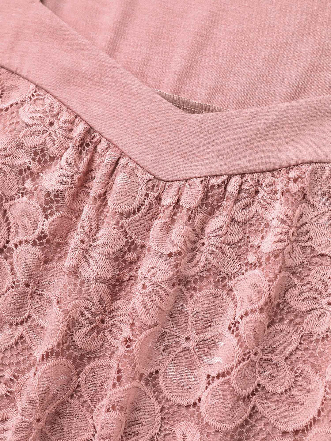 Stretchy Lace Spliced Sweetheart Plain Top