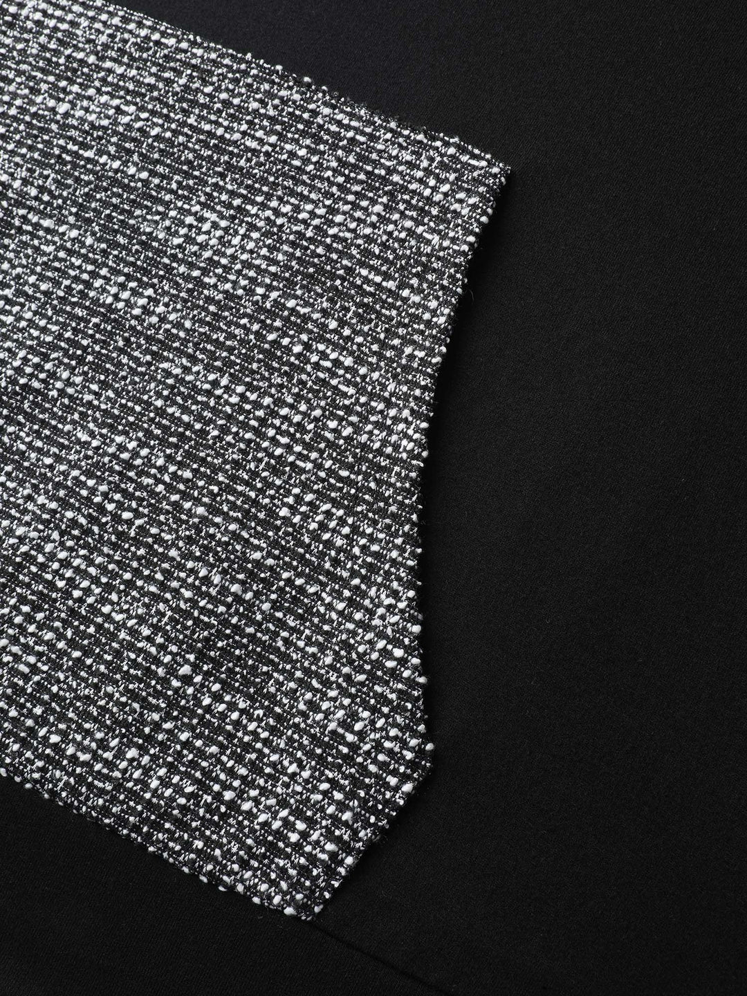 Spliced Color Contrast Textured Hoodie