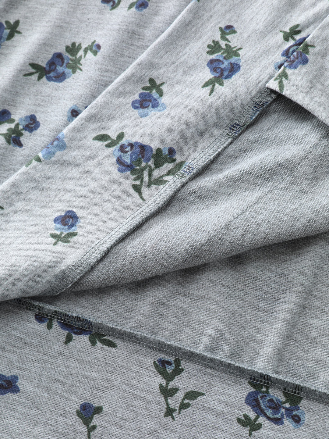 Floral Print Zipper Hoodie