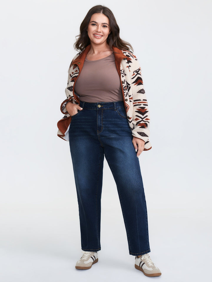Stretchy Mid-Rise Boyfriend Jeans