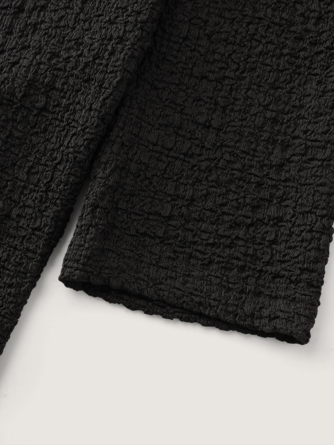 Stretchy Textured Lace Trim Fitted Knit Top