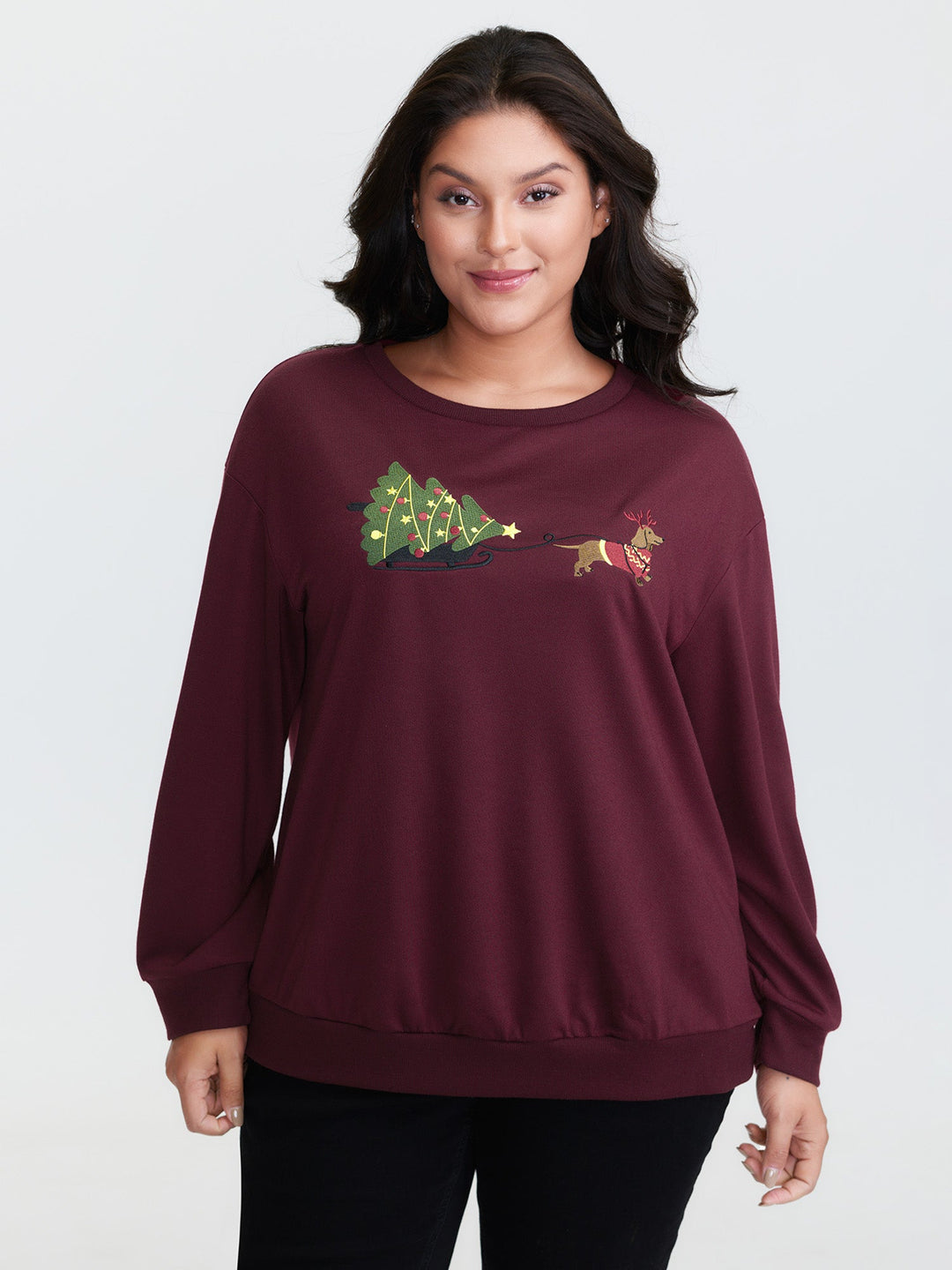 Holiday Gifts Embroidered Heather Sweatshirt