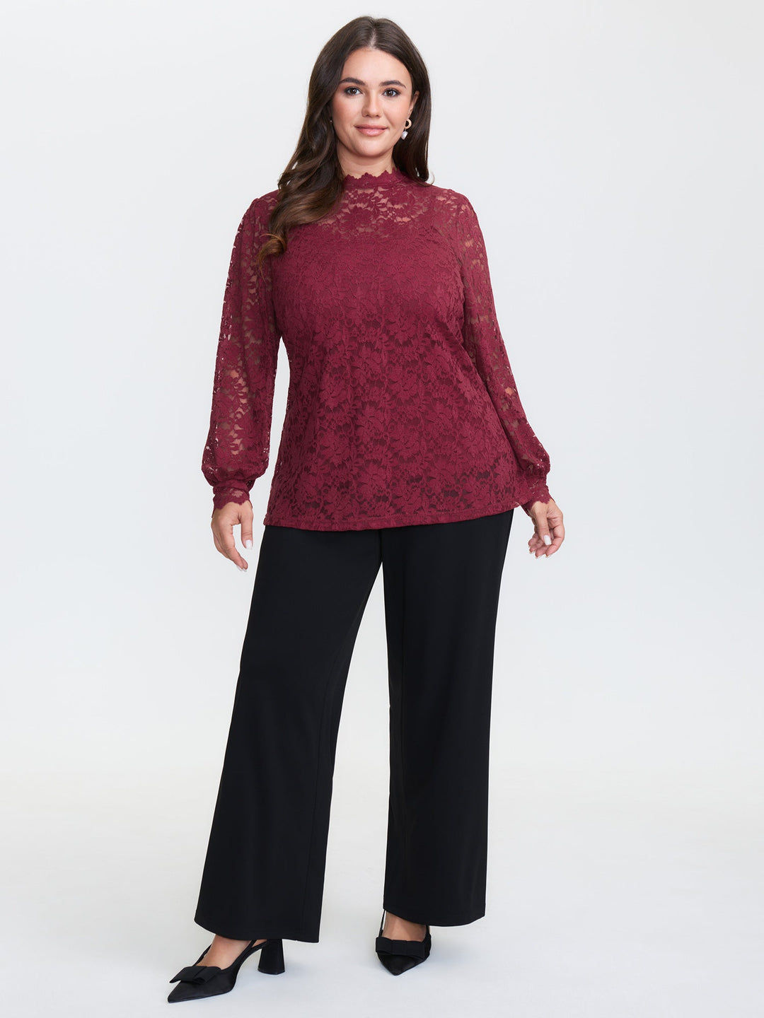 Spice It Up Sheer Lace Blouse