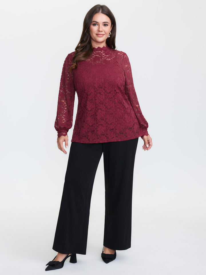 Spice It Up Sheer Lace Blouse