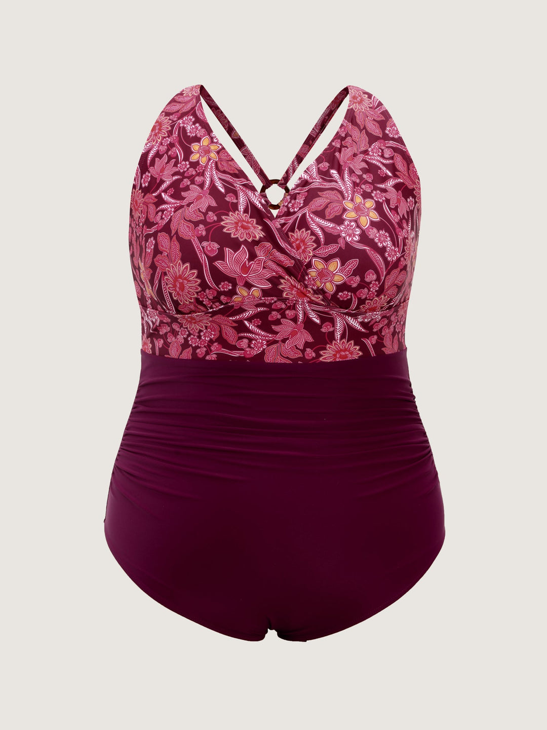 Floral Print Cut-Out Back One-Piece Swimsuit