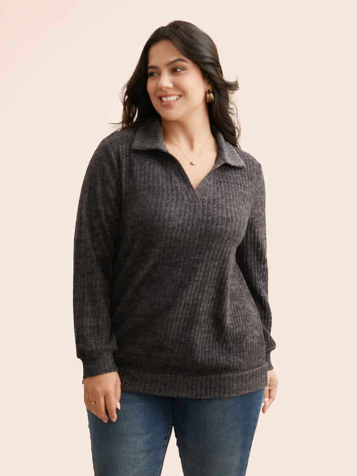 Solid Pit Strip Stretch Sweatshirt