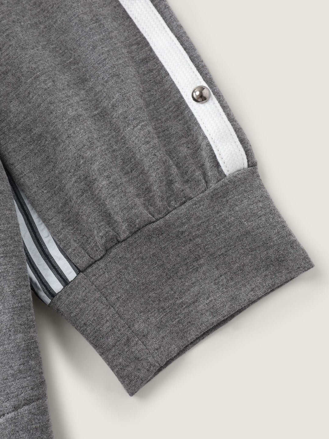 Supersoft Rivets Layered Color Contrast Sweatshirt