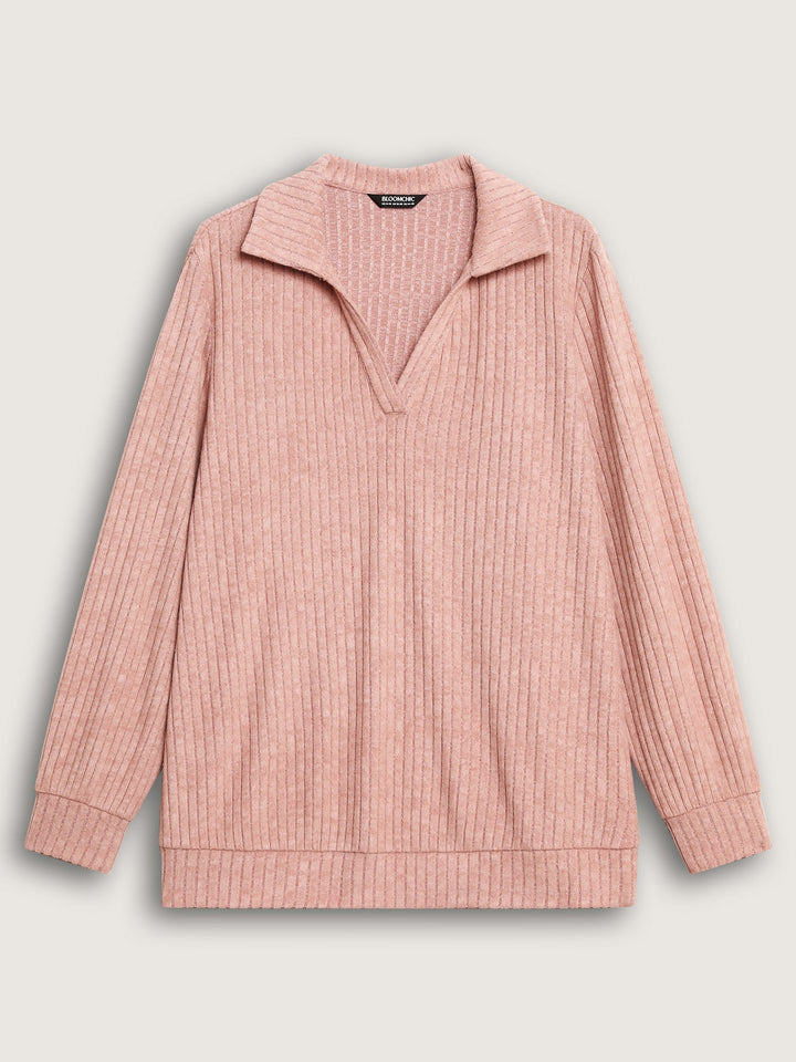 Solid Pit Strip Stretch Sweatshirt