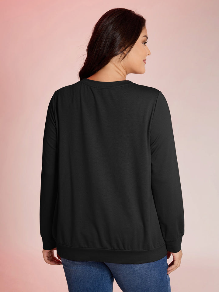 Cozy Hauntings Stretchy Hem Sweatshirt