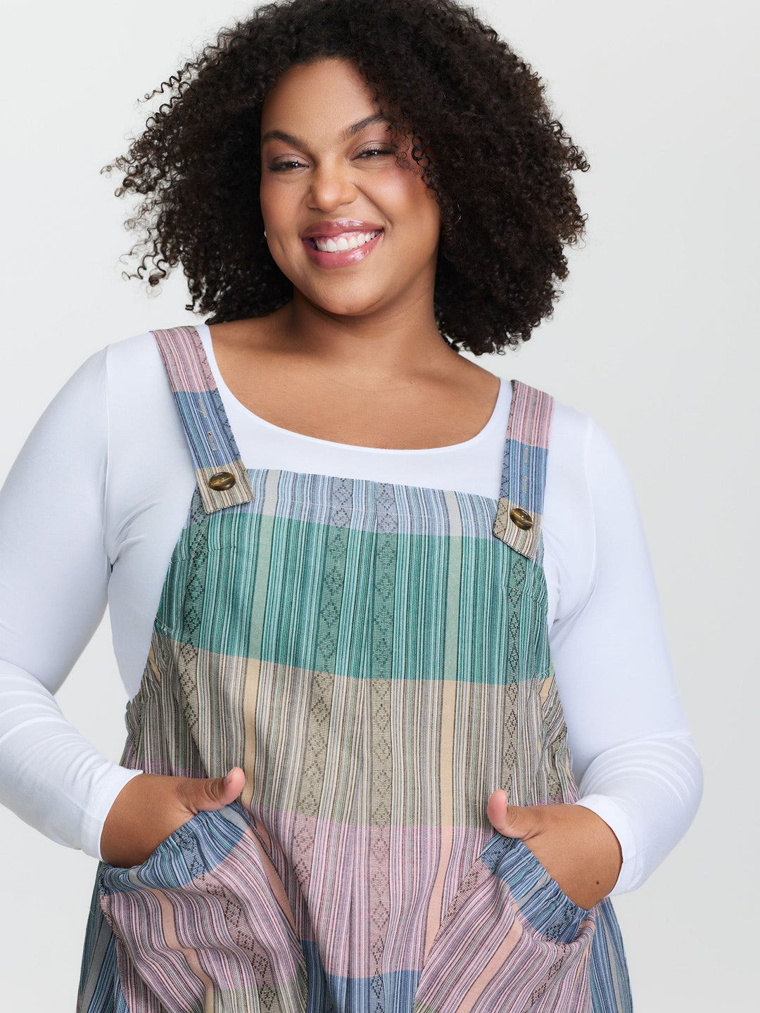 Adjustable Hem Colorblock Jumpsuit