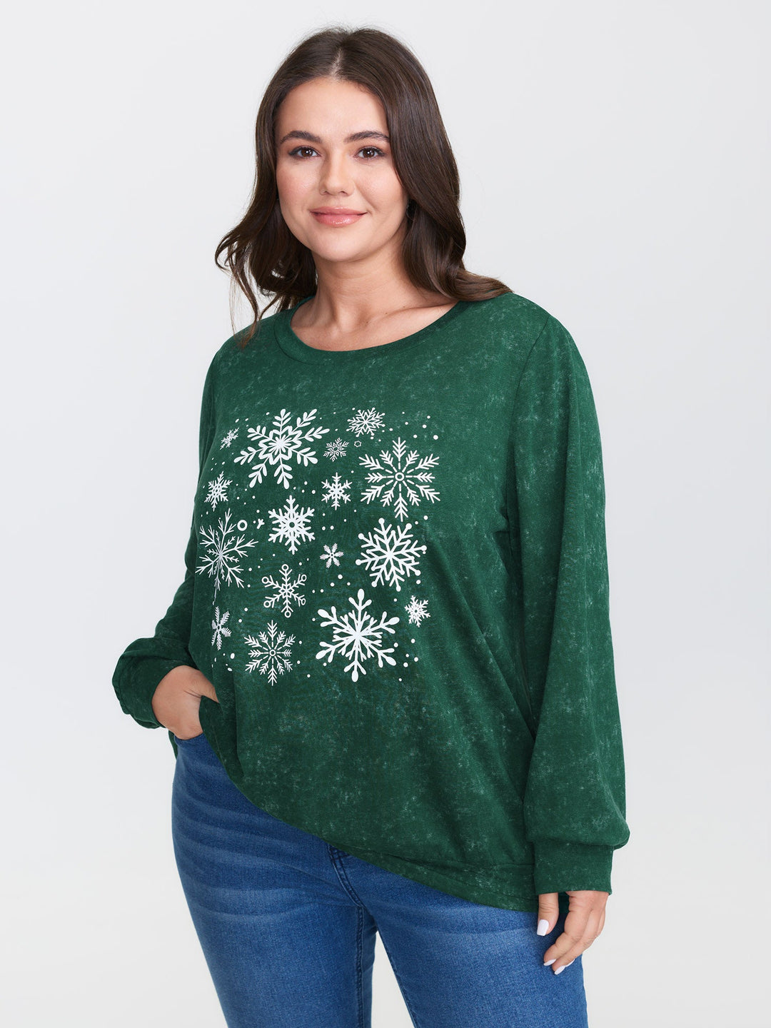 Holiday Cozy Print Sweatshirt