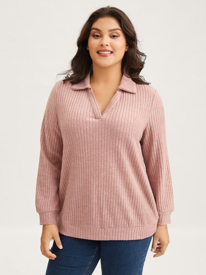 Solid Pit Strip Stretch Sweatshirt