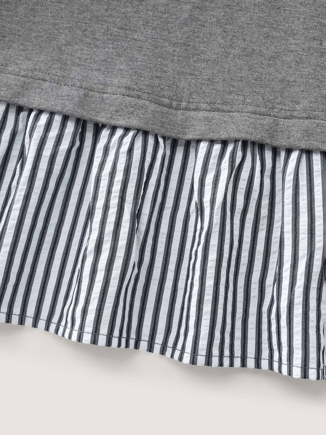 Supersoft Rivets Layered Color Contrast Sweatshirt