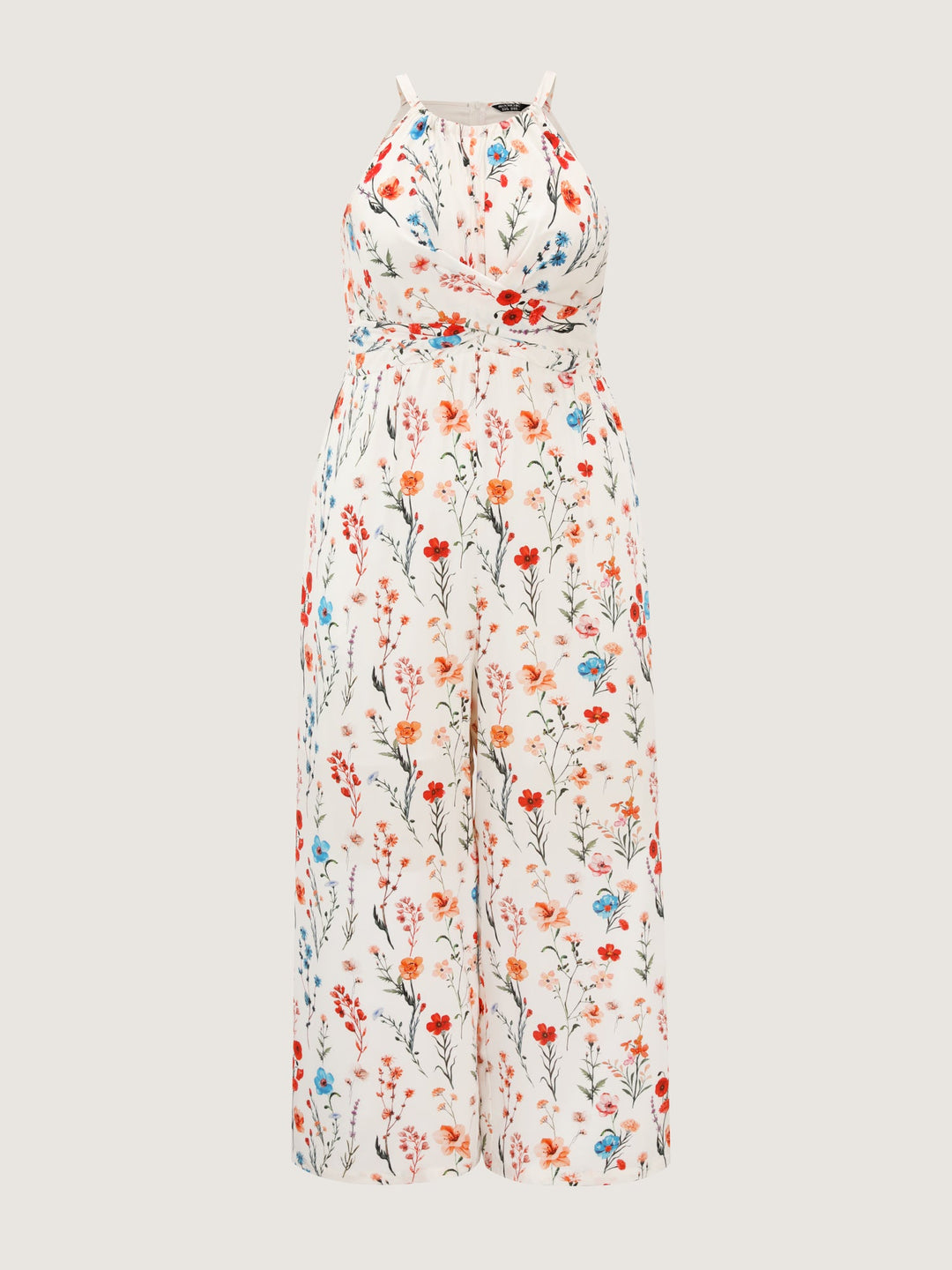 Blooming Florals Waist-Tie Jumpsuit