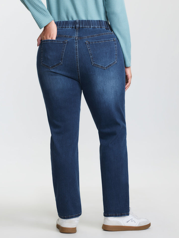 Pull-On Stretchy Boyfriend Jeans