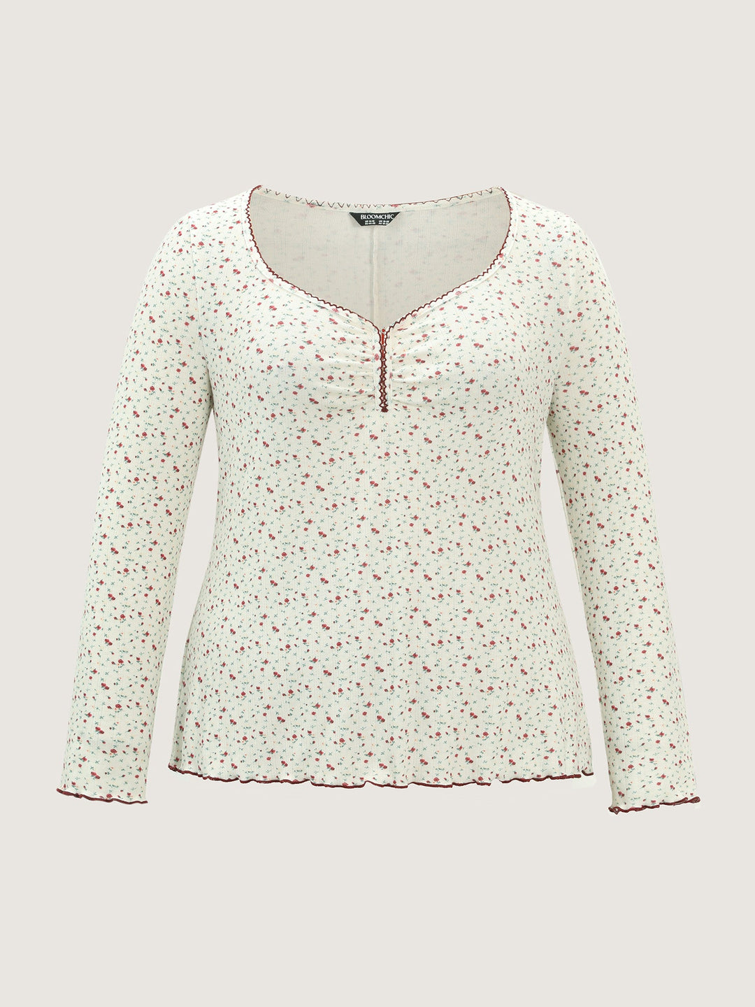 Supersoft Micro Floral Print Knit Top