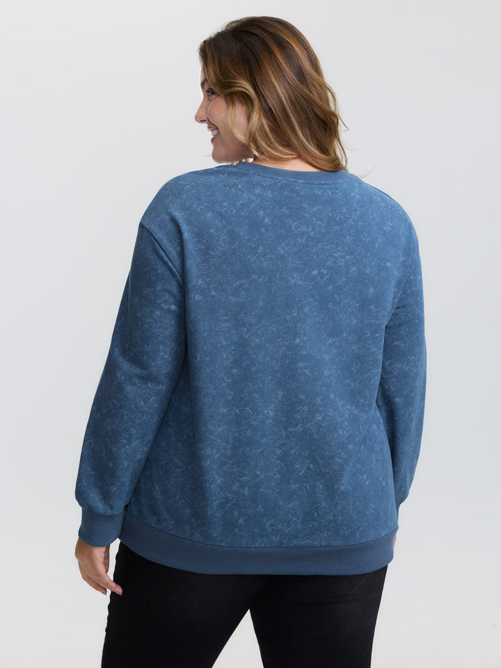 Rivets Detail Vintage Sweatshirt