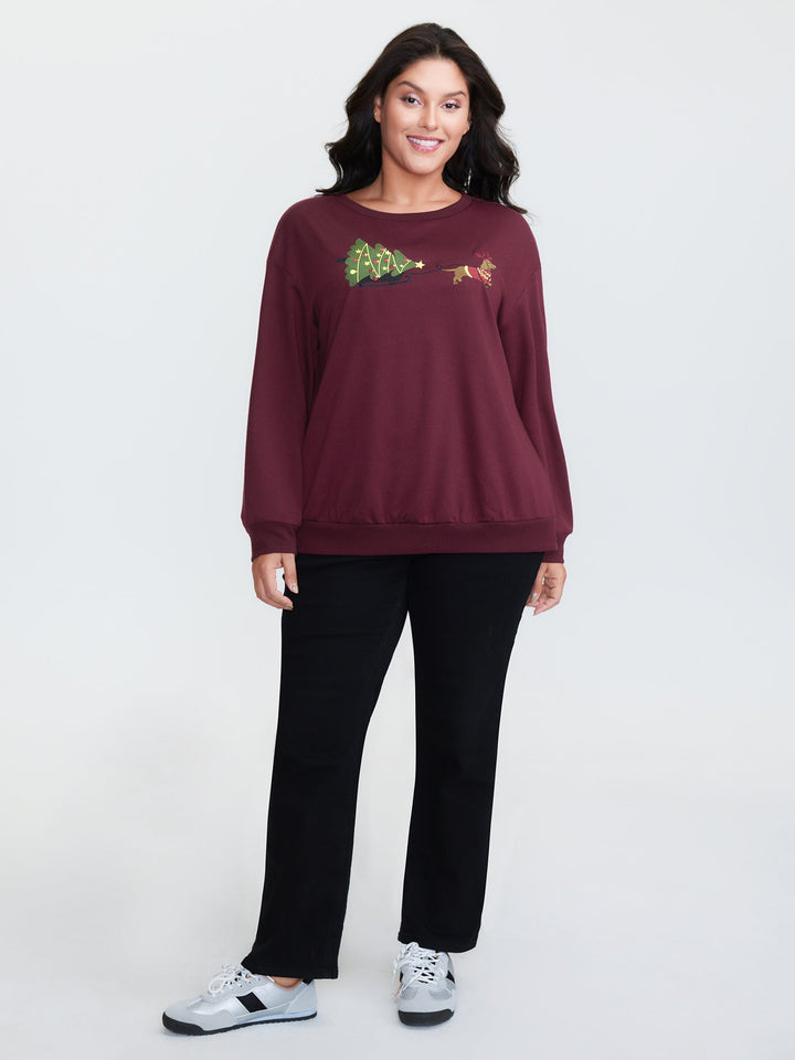 Holiday Gifts Embroidered Heather Sweatshirt