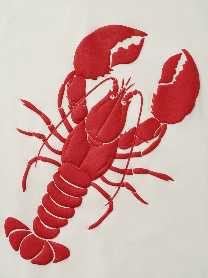 Lobster Pattern Round Neck Sweatshirt