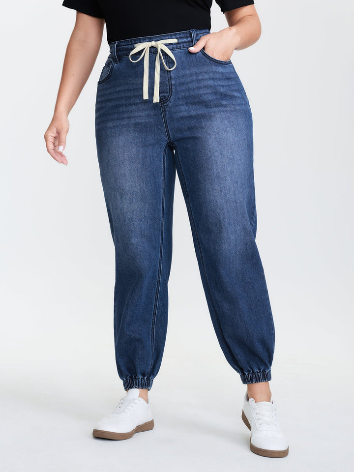 Pull-On Rubber Waist Jeans