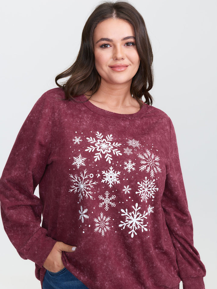 Holiday Cozy Print Sweatshirt