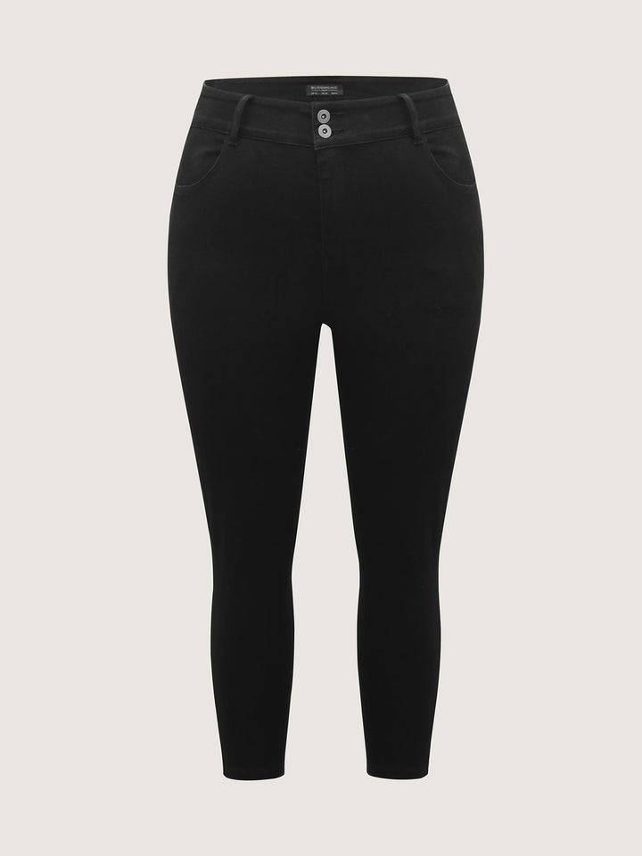 Stretchy Wide Waistband Skinny-Fit Jeans