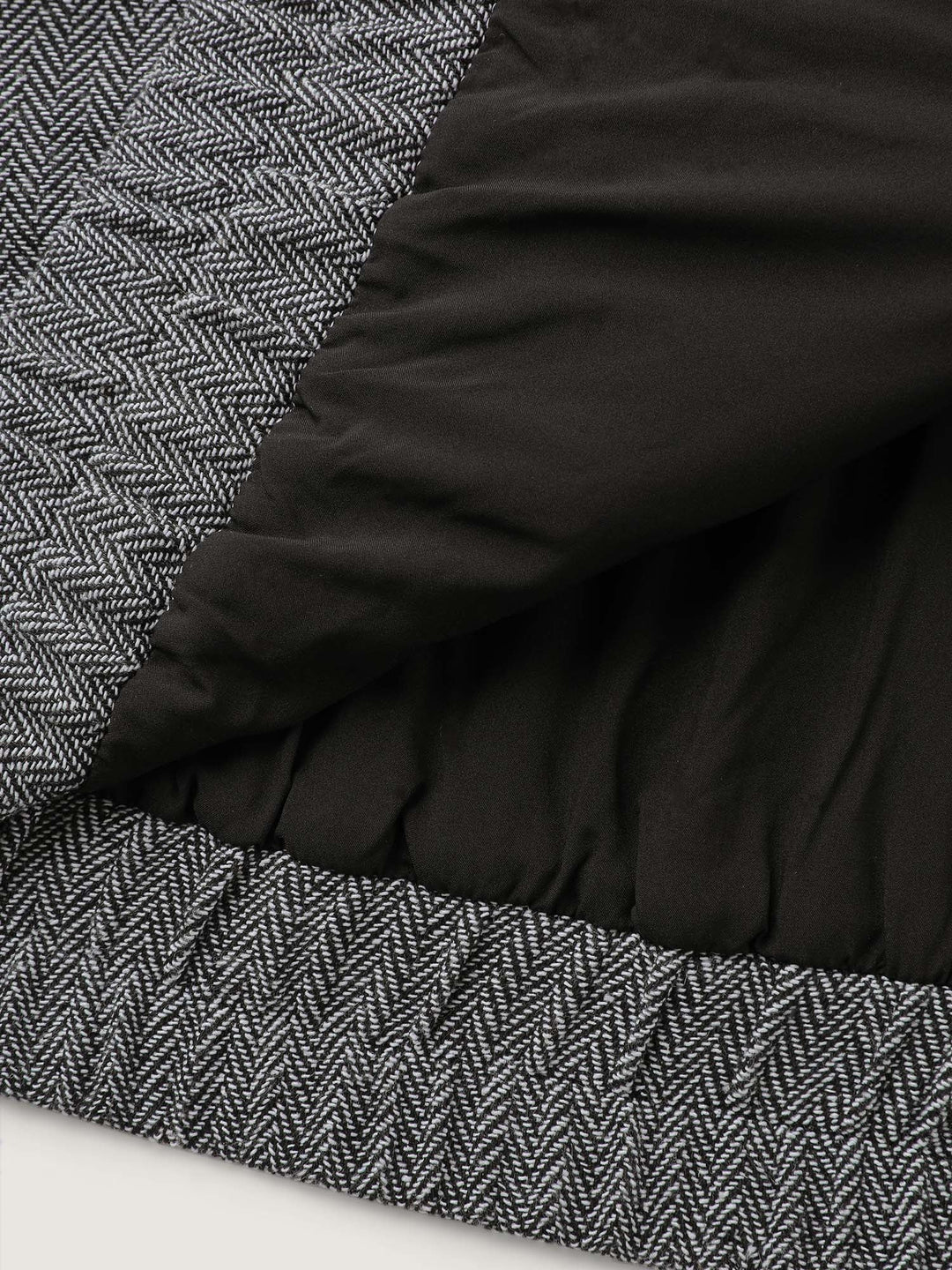 Ribbed Texture Chest Flaps Zipper Jacket