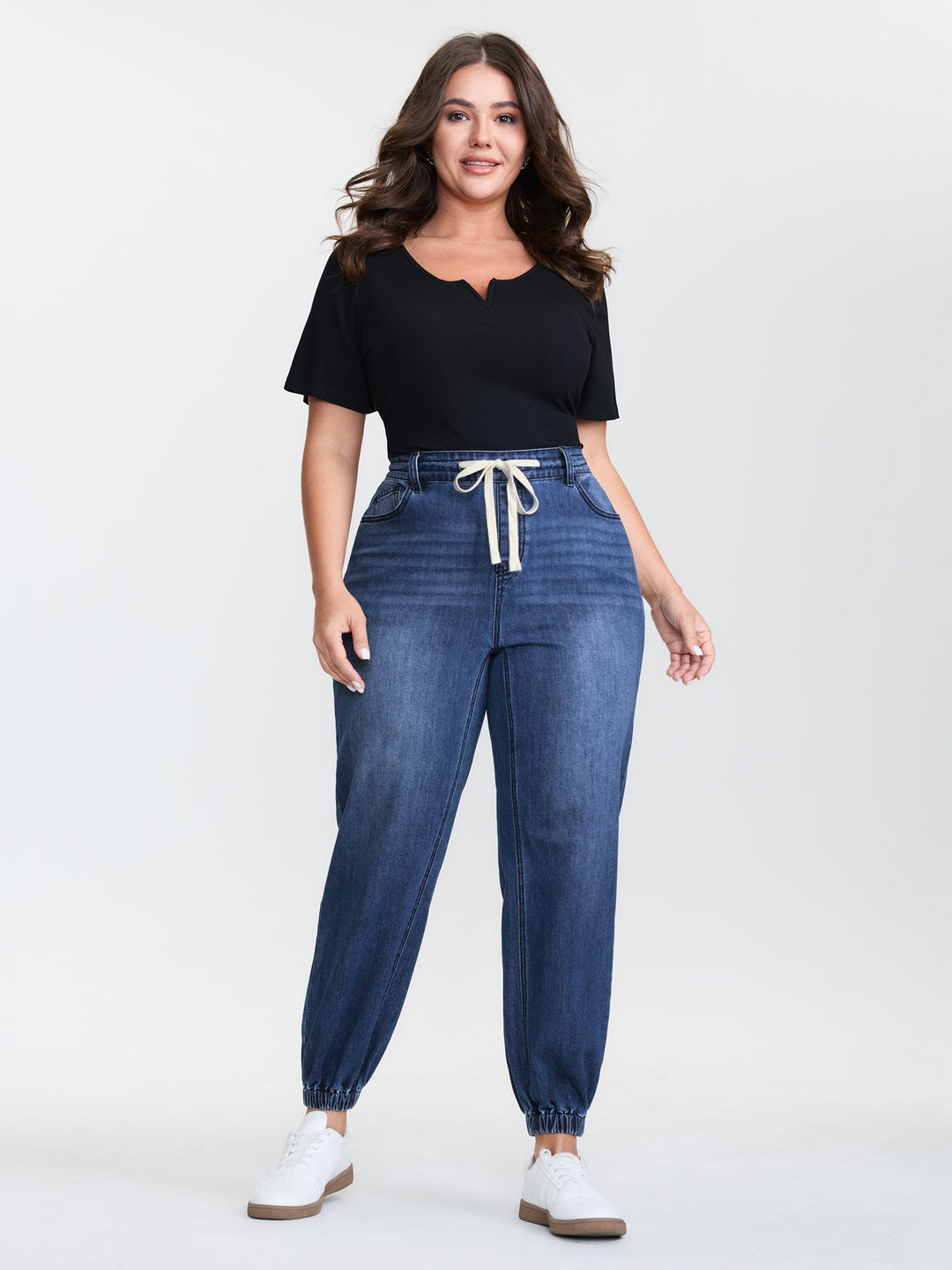 Pull-On Rubber Waist Jeans