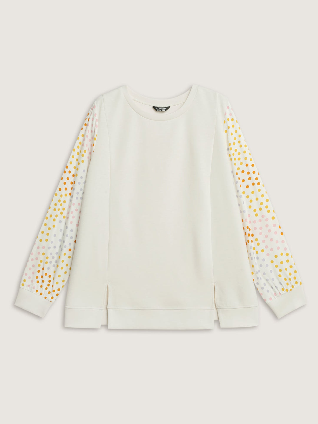 Supersoft Polka Dots Sleeve Sweatshirt
