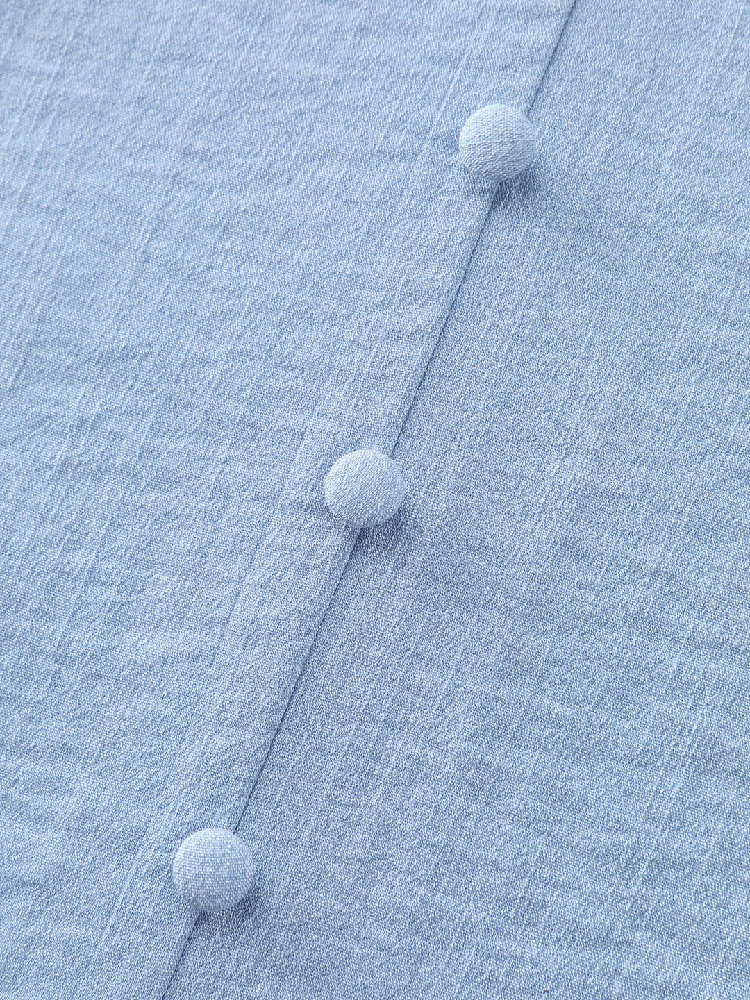 Adjustable Gathered Sleeve Button Blouse