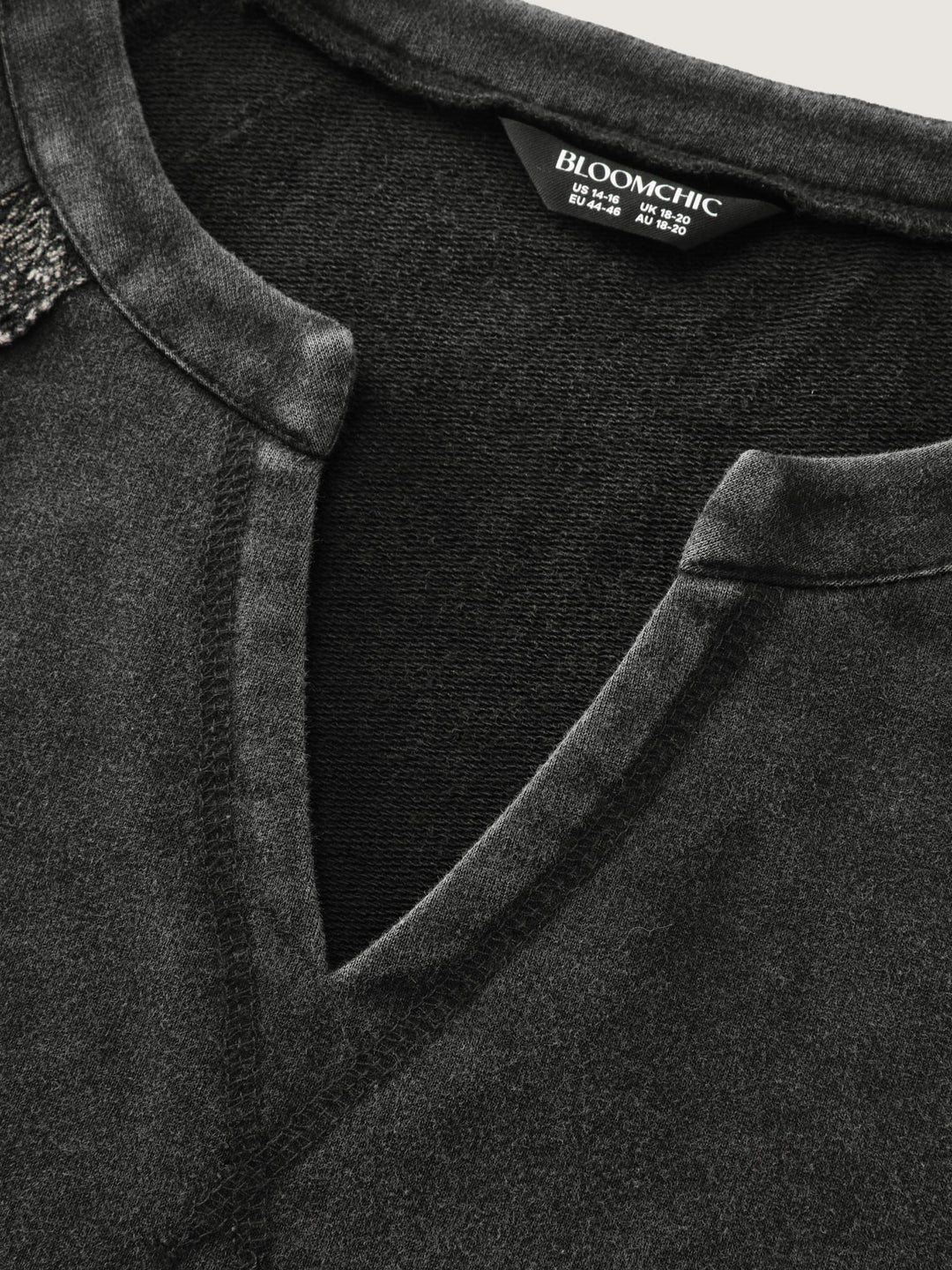 Pure Cotton Vintage Lace Trim Sweatshirt