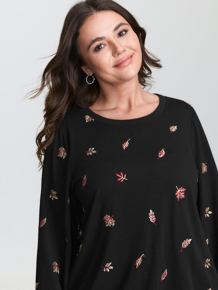 Stretch Lead Embroidered Sweatshirt