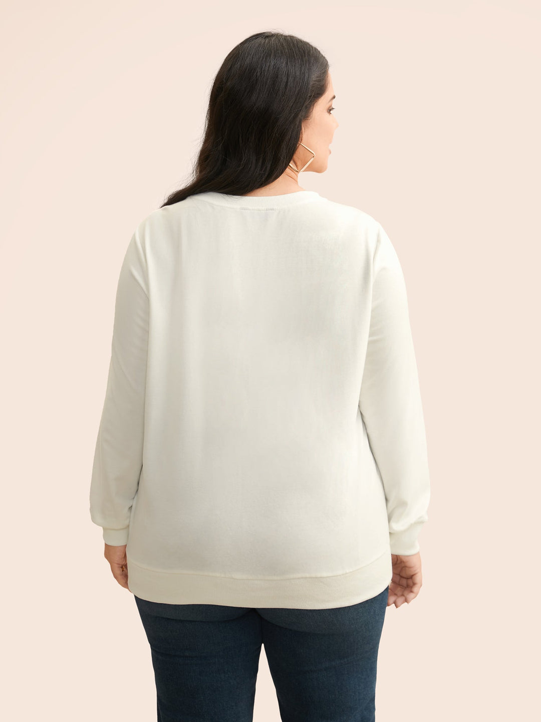 Lobster Pattern Round Neck Sweatshirt