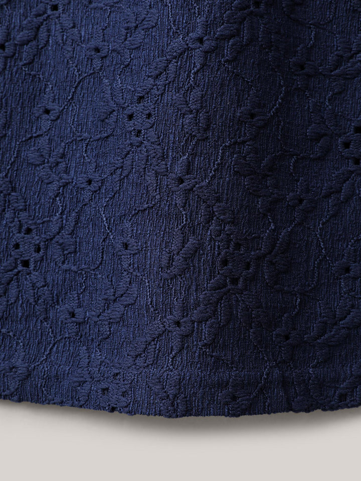 Back Bow Tie Textured Top