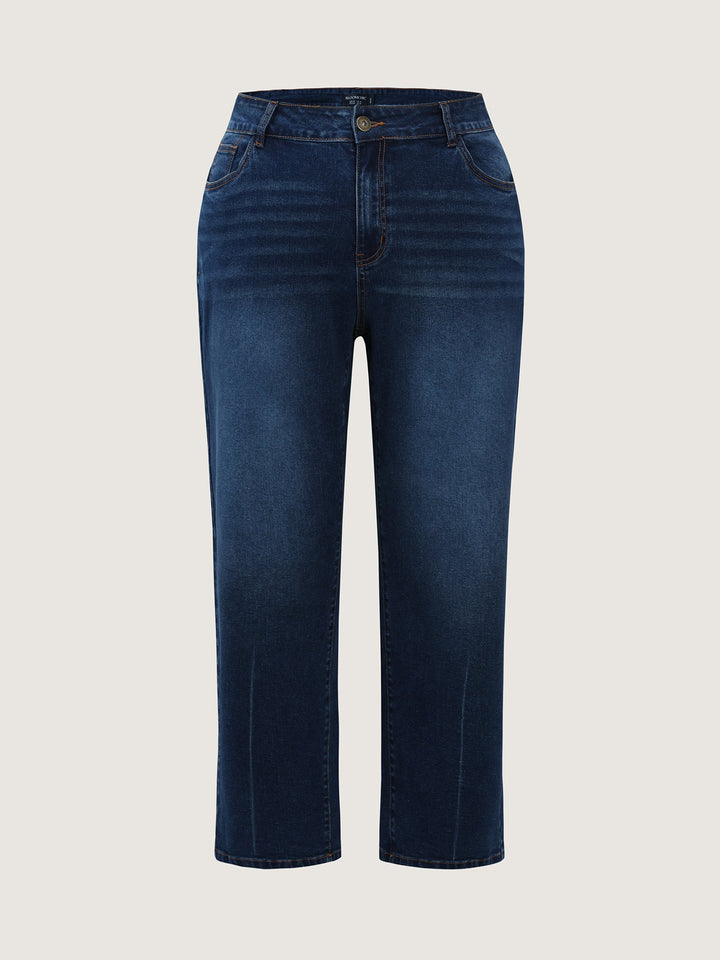 Stretchy Mid-Rise Boyfriend Jeans