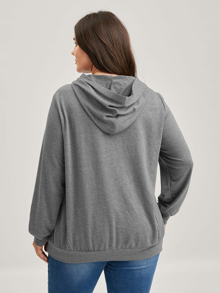 Celestial Print Solid Hoodie