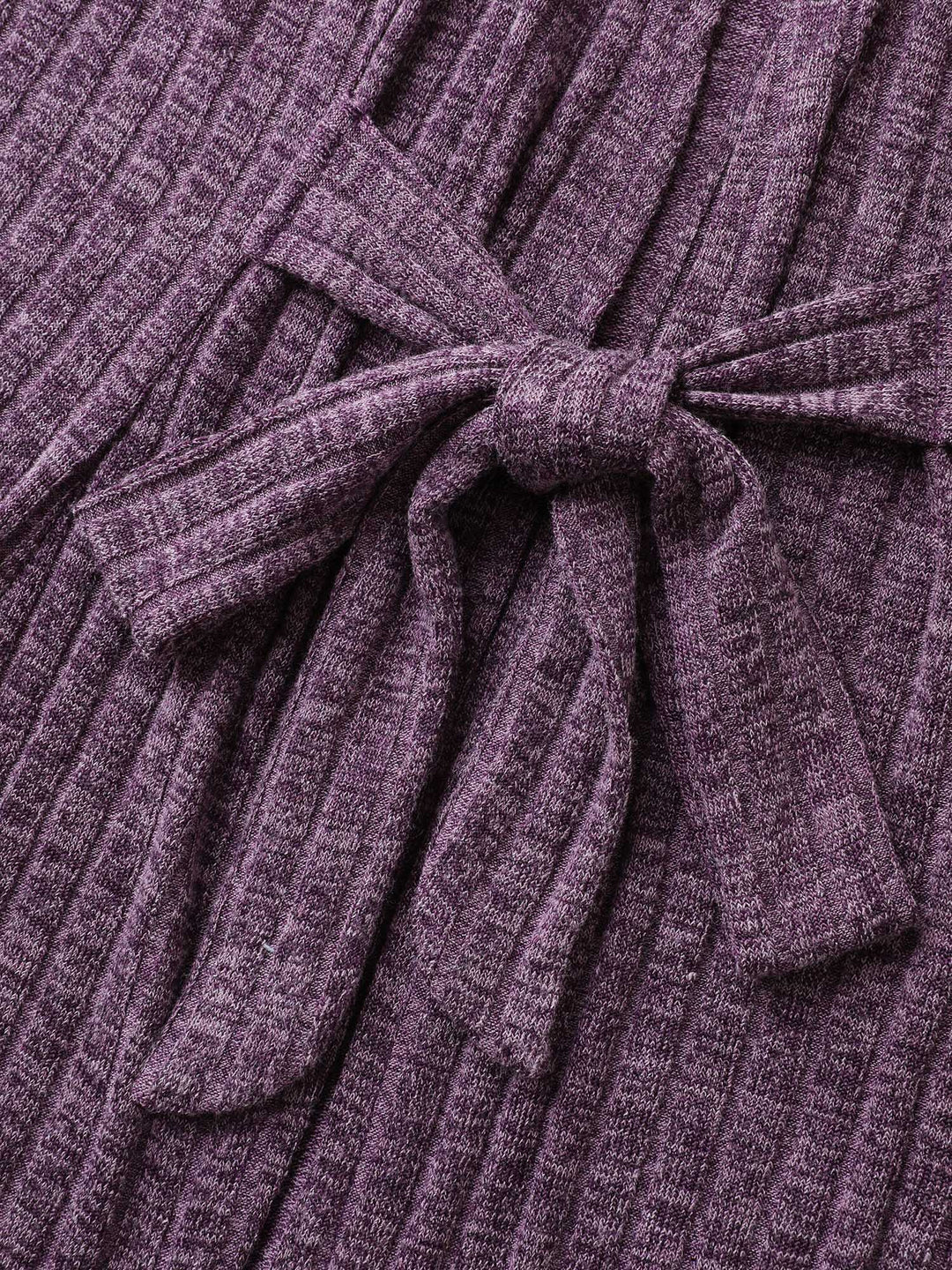 Heather Ribbed Supersoft Front-Tie Jacket