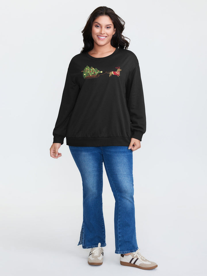 Holiday Gifts Embroidered Heather Sweatshirt