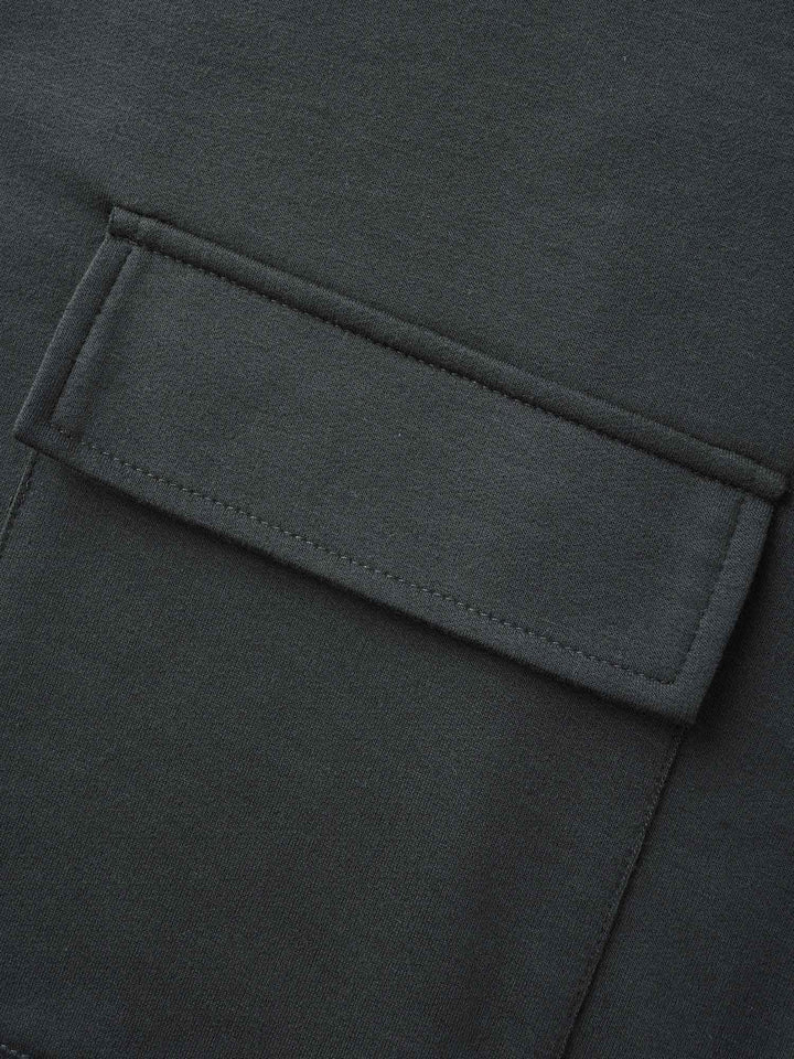 Half Zip Hooded Pocket Sweatshirt