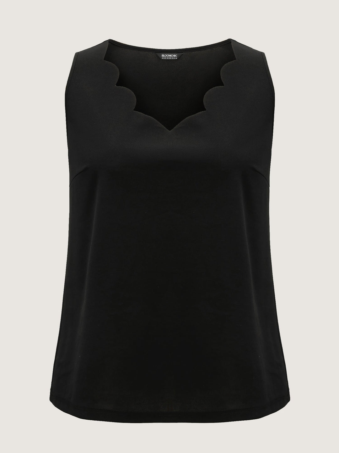Solid V Neck Laser Cut Tank Top